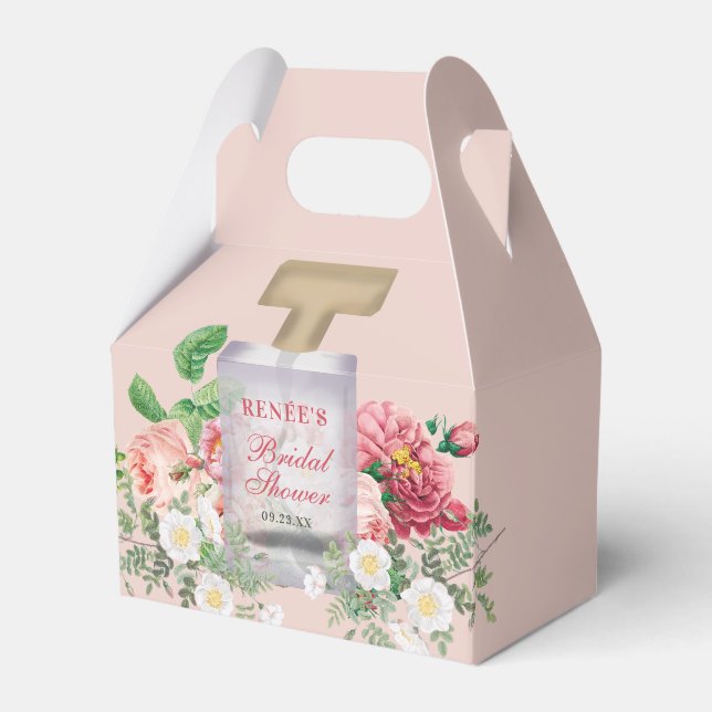 Blush Pink Parfüm Flasche Brautparty Geschenkschachtel (Vorderseite)