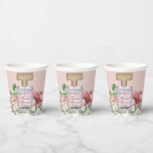 Blush Pink Parfüm Flasche Brautparty Pappbecher