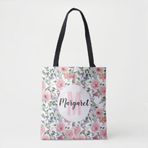 Blush Pink Pastellfarben Rose Aquarellfarben Monog