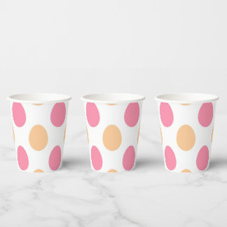 Blush Pink Peach Easter Eggs Paper Cups Pappbecher