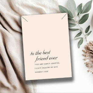 BLUSH PINK PEACH FRIEND NECKLACE DISPLAY CARD PLATZKARTE