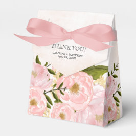 Blush Pink Peonies Watercolor Wedding Geschenkschachtel
