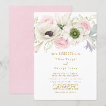 Blush Pink Peony Anemones Blume Gold Hochzeit