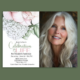 Blush Pink Peony Celebration Of Life Invitation Einladung