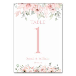 Blush Pink Peony Eukalyptus Greenerenerity Wedding Tischnummer