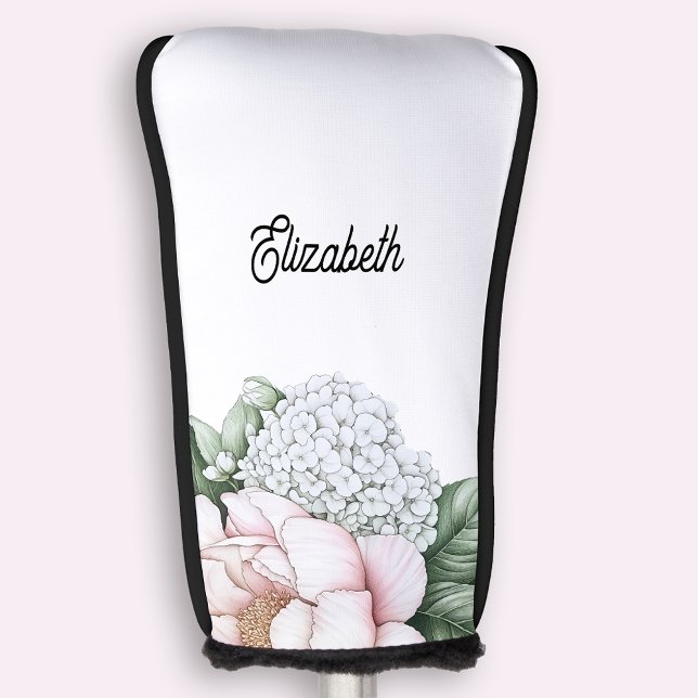 Blush Pink Peony Personalized Golf Headcover (Von Creator hochgeladen)