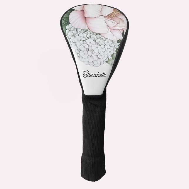 Blush Pink Peony Personalized Golf Headcover (Von Creator hochgeladen)