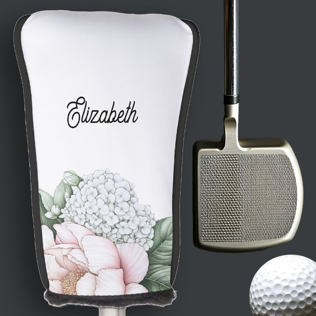 Blush Pink Peony Personalized Golf Headcover (Von Creator hochgeladen)