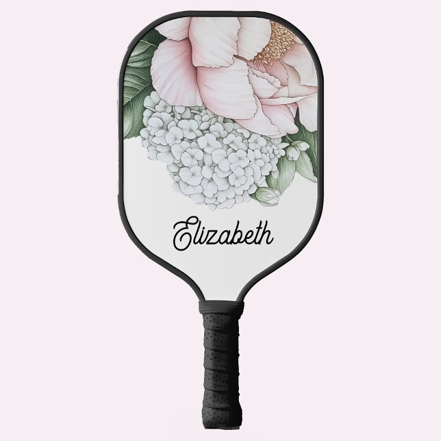Blush Pink Peony Personalized Pickleball Schläger (Von Creator hochgeladen)
