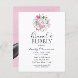 Blush Pink Periwinkle Tulip Brunch & Bubbly Einladung