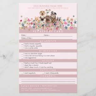 Blush Pink Pet Sitter Groomer Hunde
