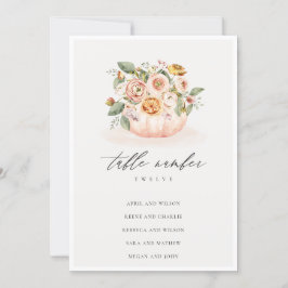 Blush Pink Pumpkin Bläschen Seekartenkarte Dankeskarte