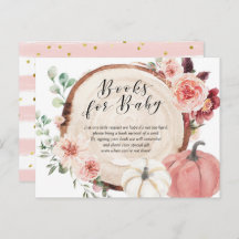Blush Pink Pumpkin Blumenbücher für Babydusche