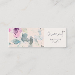 Blush Pink Purple Floral Earring Stud Hoop Holder Mini Visitenkarte