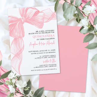 Blush Pink Quinceanera-Einladung Einladung