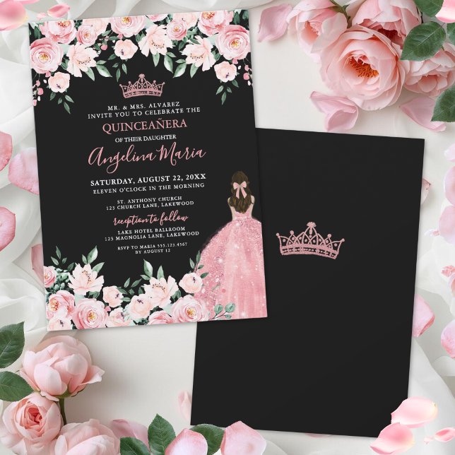 Blush Pink Quinceanera Invitation Einladung (Blush Pink Quinceanera Invitation)