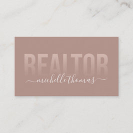 Blush Pink Realtor Real Anwesen Berufliches Foto Visitenkarte