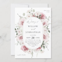 Blush Pink Rose & Eucalylptus Floral Wedding