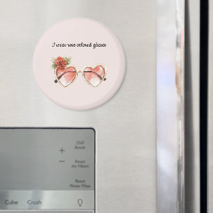 Blush Pink Rose Farbige Sonnenbrille Magnet