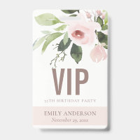 BLUSH PINK ROSE FLORAL VIP JEDES ALTER GEBURTSTAG