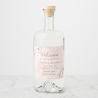 Blush Pink & Rose Gold Foil Blues Hochzeit Willkom