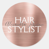 Blush Pink - Rose Gold Foil Haare Stylist Siegel