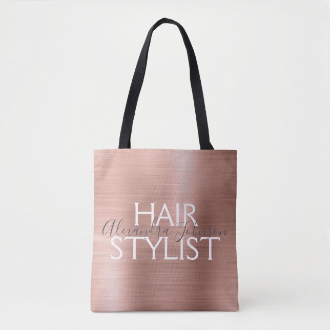 Blush Pink - Rose Gold Foil Haare Stylistische Sup (Vorderseite)