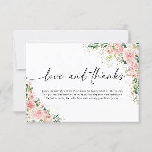 Blush Pink Rose Gold Hochzeit Vielen Dank Karten