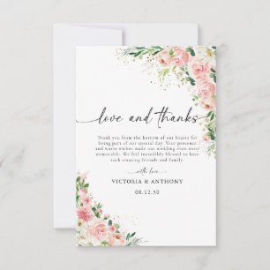 Blush Pink Rose Gold Hochzeit Vielen Dank Karten