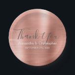 Blush Pink Rose Gold Hochzeit Vielen Dank Pappteller<br><div class="desc">Blush Pink Rose Gold Imitate Metallic Edelstahl Folie Pinsel Metall Elegant und moderne Hochzeit Vielen Dank an Ihre Teller. Diese Teller können auf Ihren Namen und Ihr Hochzeitstermin angepasst werden.</div>