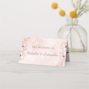 Blush Pink & Rose Gold Reservierte Hochzeitssitze Platzkarte