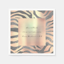 Blush Pink Rose Gold Silber Peach Zebra