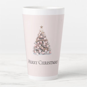 Blush Pink Rose Gold Weißer Weihnachtsbaum Milchtasse