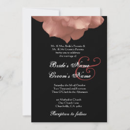 BLUSH PINK Rose Petals Hochzeit Einladung