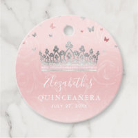 Blush Pink Rose und Silver Crown Vielen Dank für I