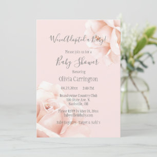 Blush Pink Roses Adoption Script Kinderdusche Einladung