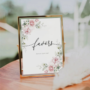 Blush Pink Roses Favoriten Zeichen Sockelschild