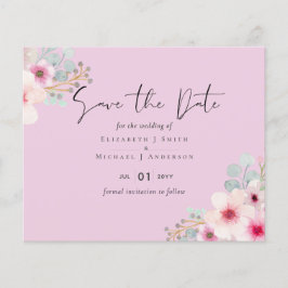 Blush Pink Sage Bloral Hochzeit speichern Sie die