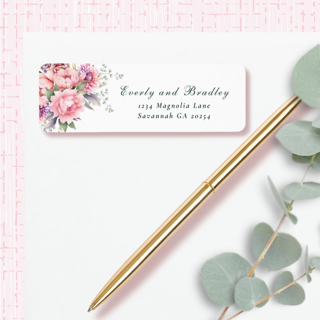 Blush Pink Sage Watercolor Floral Script Botanical (Von Creator hochgeladen)