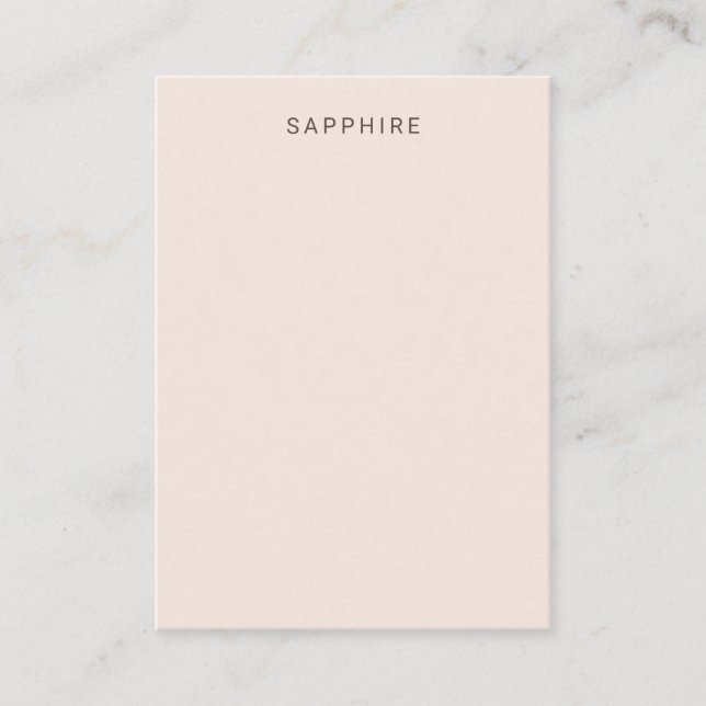 Blush Pink Sapphire Display Card Visitenkarte (Vorderseite)