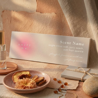 Blush Pink Scent Sample Fragrance Mini Tester Card Visitenkarte