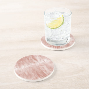 Blush Pink Schlange Print Getränkeuntersetzer