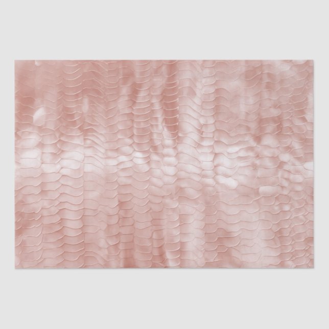 Blush Pink Schlange Print Seidenpapier (Vorderseite)