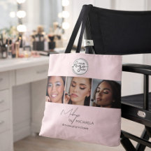 Blush Pink Schrift Logo Foto Makeup Studio