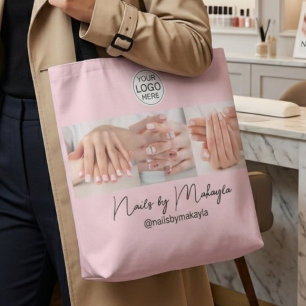 Blush Pink Schrift Logo Foto Nagelstudio