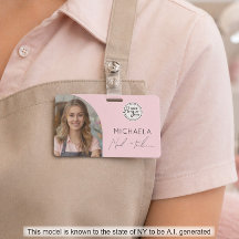 Blush Pink Schrift Logo Foto Nageltechnikerin