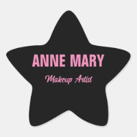 Blush Pink Schwarzer Name Makeust Künstlergeschäft