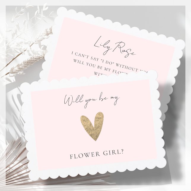 Blush Pink | Script Flower Girl Proposal Einladung (Von Creator hochgeladen)