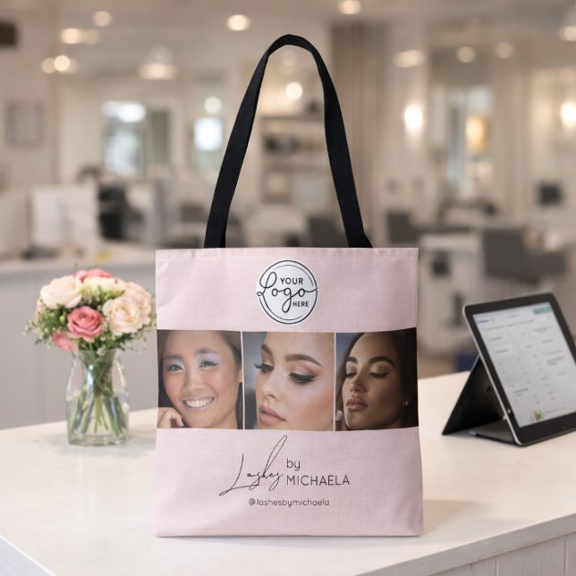 Blush Pink Script Logo Foto Lashes Studio  (Von Creator hochgeladen)