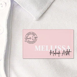 Blush Pink Script Logo Makeup Namenschild